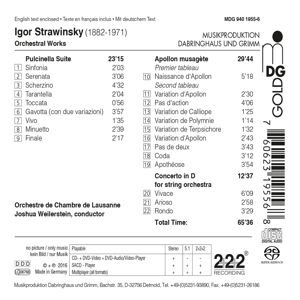 Produktbild: Pulcinella Suite,Apollon musag&iquest;te,Concerto in D