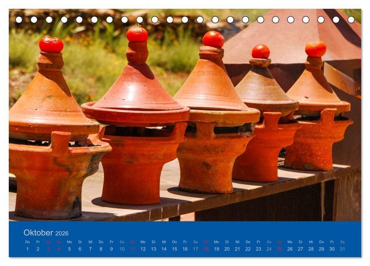 Produktbild: Farben Marokkos (Tischkalender 2026 DIN A5 quer), CALVENDO Monatskalender