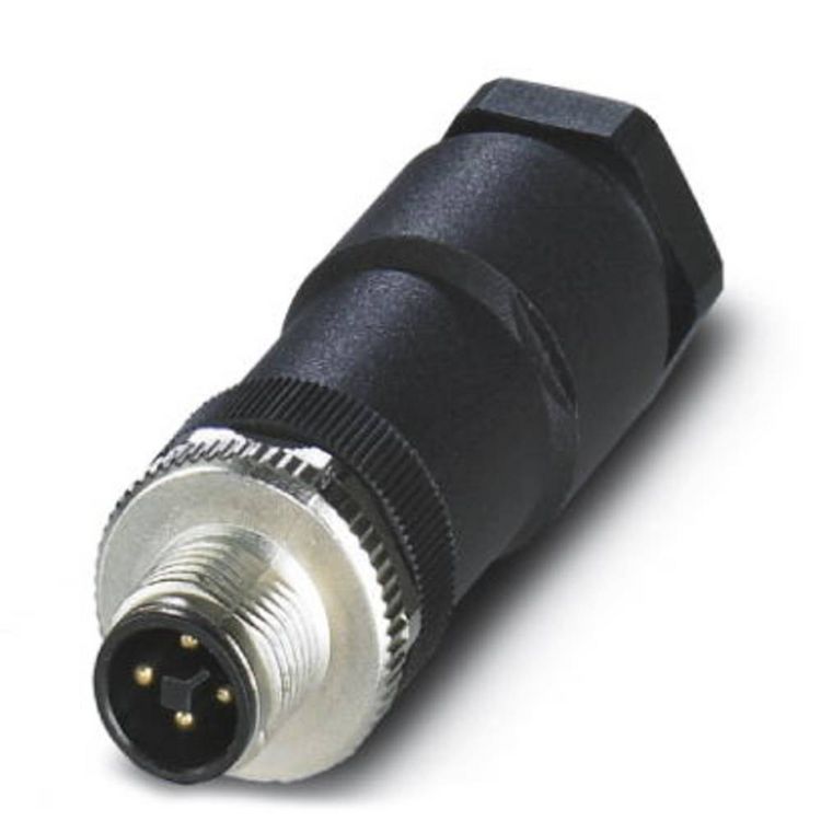 Produktbild: Phoenix Contact 1404643 Sensor-/Aktor-Steckverbinder, unkonfektioniert M12 Stecker, gerade Polzahl Sensoren: 4 1 St.