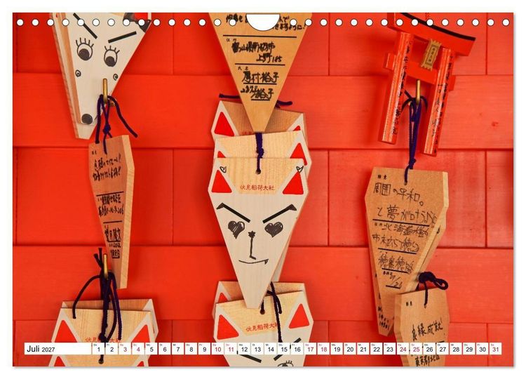 Produktbild: Japan Gl&uuml;cksbringer (Wandkalender 2027 DIN A4 quer), CALVENDO Monatskalender
