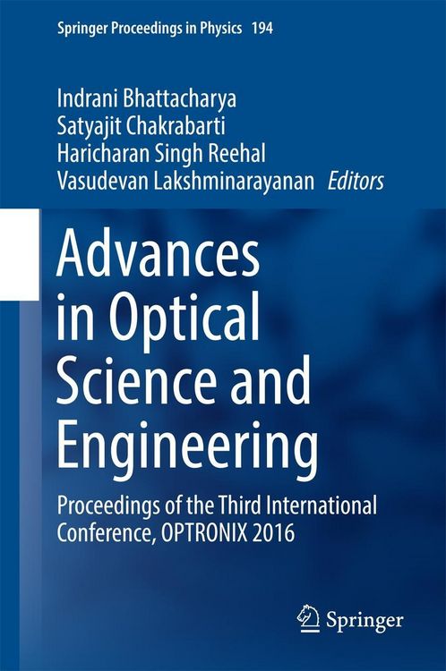 Produktbild: Advances in Optical Science and Engineering