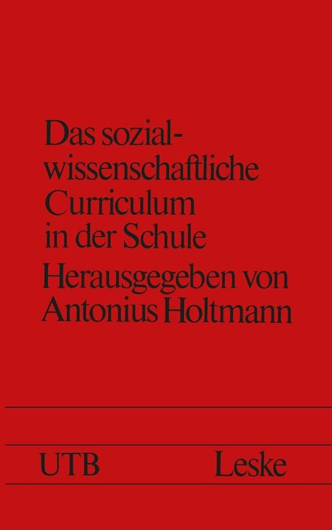 Produktbild: Das sozialwissenschaftliche Curriculum in der Schule