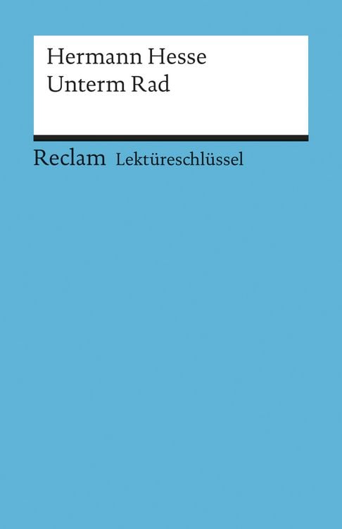 Produktbild: Lekt&uuml;reschl&uuml;ssel zu Hermann Hesse: Unterm Rad