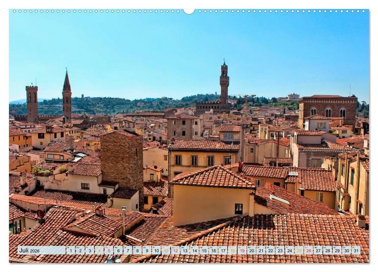 Produktbild: Florenz - Sch&ouml;nheit in der Toskana (Wandkalender 2026 DIN A2 quer), CALVENDO Monatskalender