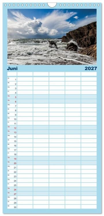 Produktbild: Familienplaner 2027 - Faszination Meer und Wolken mit 5 Spalten (Wandkalender, 21 x 45 cm) CALVENDO