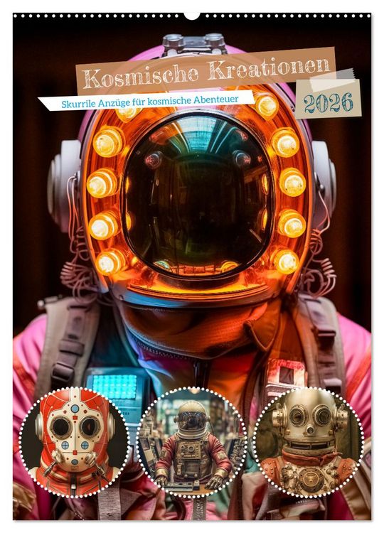 Produktbild: Kosmische Kreationen (Wandkalender 2026 DIN A2 hoch), CALVENDO Monatskalender