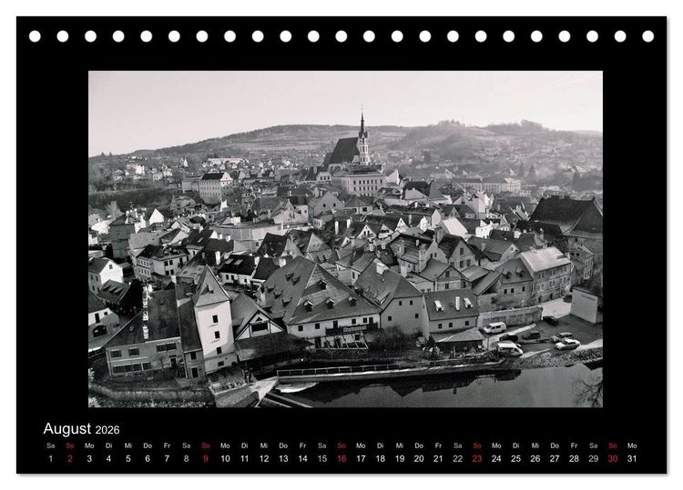 Produktbild: Sch&ouml;nheit an der Moldau - Cesky Krumlov (Tischkalender 2026 DIN A5 quer), CALVENDO Monatskalender