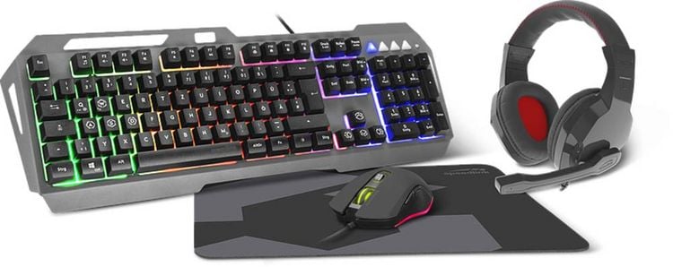 Produktbild: SPEEDLINK LUNERA 4in1 RGB Gaming Set, black - DE layout