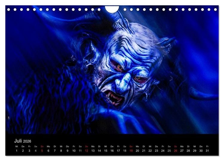 Produktbild: Perchten und Krampusse im Voralpenland (Wandkalender 2026 DIN A4 quer), CALVENDO Monatskalender