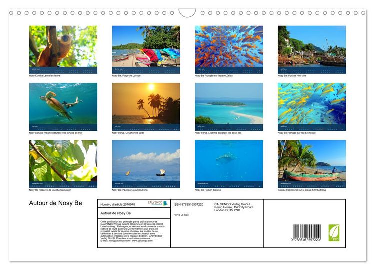 Produktbild: Autour de Nosy Be (Calendrier mural 2026 DIN A3 vertical), CALVENDO calendrier mensuel