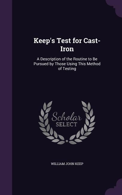 Produktbild: Keep's Test for Cast-Iron