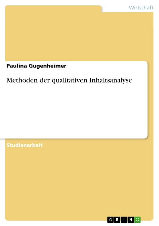 Produktbild: Methoden der qualitativen Inhaltsanalyse