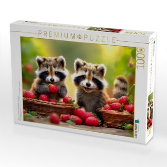 Produktbild: CALVENDO Puzzle Erdbeeren pfl&uuml;cken und naschen - mmh lecker | 1000 Teile Lege-Gr&ouml;&szlig;e 64x48cm Foto-Puzzle f&uuml;r gl&uuml;ckliche Stunden