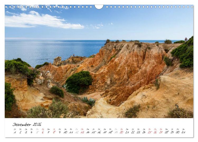 Produktbild: Die portugiesische Atlantikk&uuml;ste - Algarve (Wandkalender 2026 DIN A3 quer), CALVENDO Monatskalender