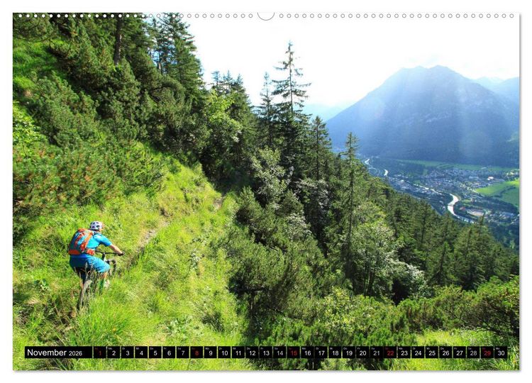 Produktbild: Mountainbike Traumpfade (hochwertiger Premium Wandkalender 2026 DIN A2 quer), Kunstdruck in Hochglanz