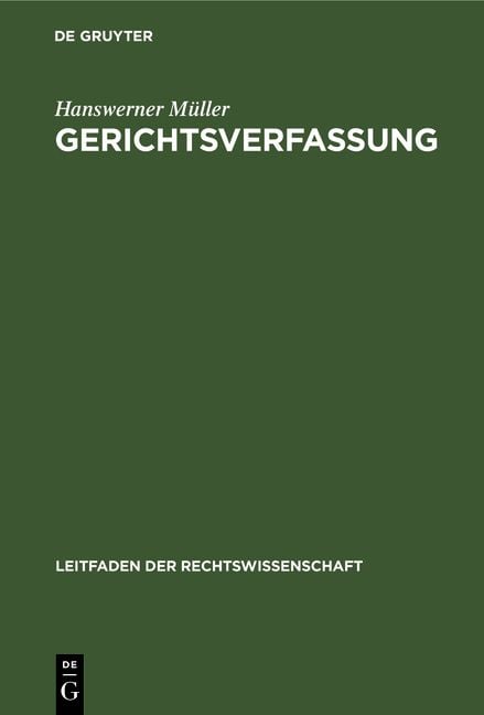 Produktbild: Gerichtsverfassung