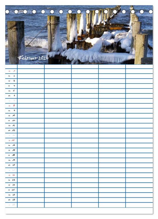 Produktbild: Meer Zeit f&uuml;r uns! (Tischkalender 2026 DIN A5 hoch), CALVENDO Monatskalender