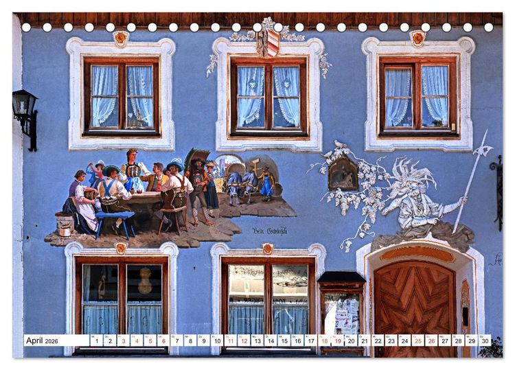 Produktbild: Oberbayerische L&uuml;ftlmalerei (Tischkalender 2026 DIN A5 quer), CALVENDO Monatskalender