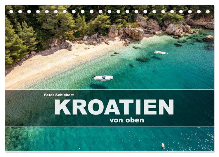 Produktbild: Kroatien von oben (Tischkalender 2026 DIN A5 quer), CALVENDO Monatskalender