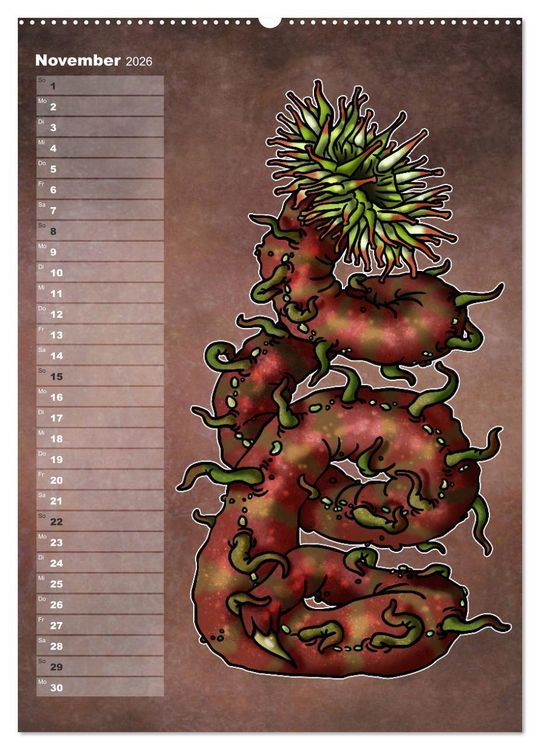 Produktbild: Bestiarium Vladi Krafft (Wandkalender 2026 DIN A2 hoch), CALVENDO Monatskalender