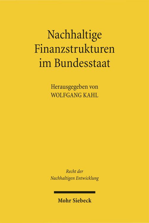 Produktbild: Nachhaltige Finanzstrukturen im Bundesstaat