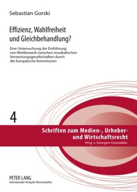 Produktbild: Effizienz, Wahlfreiheit und Gleichbehandlung?