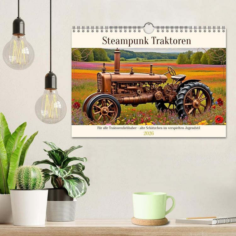 Produktbild: Steampunk Traktoren (Wandkalender 2026 DIN A4 quer), CALVENDO Monatskalender