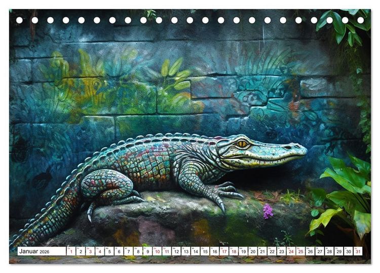 Produktbild: Street Art Graffiti (Tischkalender 2026 DIN A5 quer), CALVENDO Monatskalender