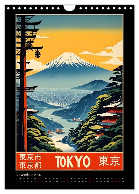 Produktbild: City Travel Poster - nostalgische St&auml;dtereise um die Welt (Wandkalender 2026 DIN A4 hoch), CALVENDO Monatskalender