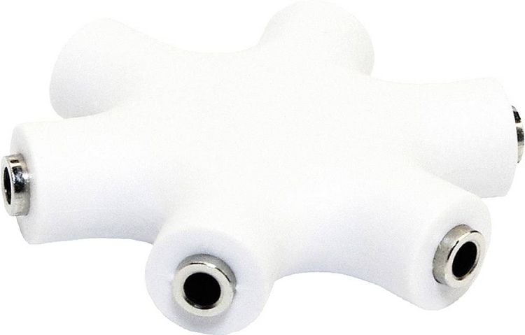 Produktbild: LogiLink CA1088 Klinke Audio Adapter [3x Klinkenbuchse 3.5mm - 3x Klinkenbuchse 3.5 mm] Wei&szlig;
