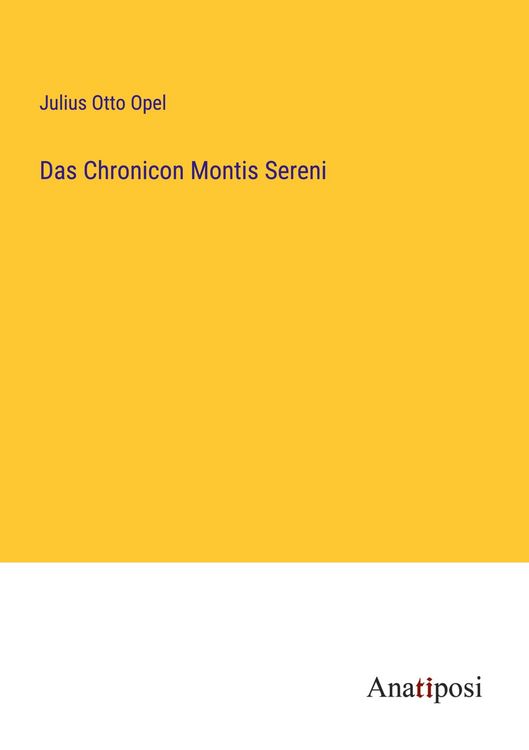 Produktbild: Das Chronicon Montis Sereni