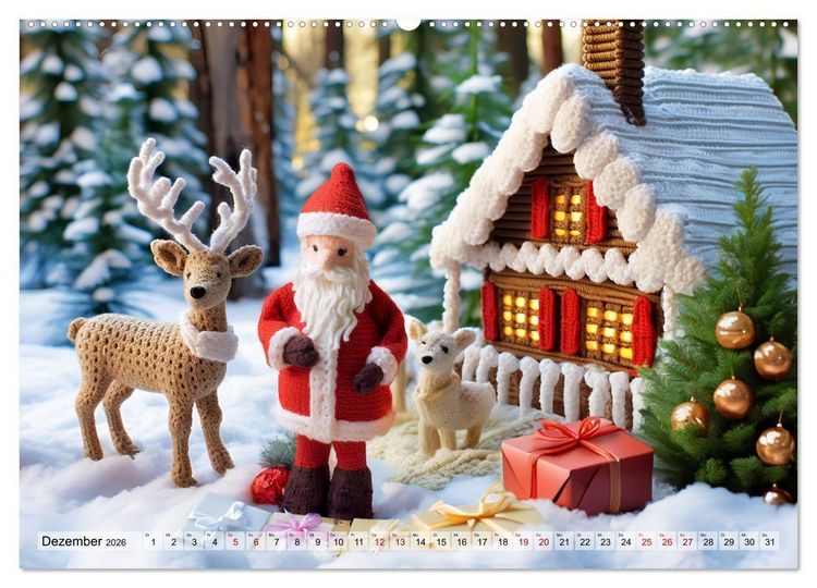 Produktbild: H&auml;kelliebe - Fantasie in Maschen einfangen (Wandkalender 2026 DIN A2 quer), CALVENDO Monatskalender