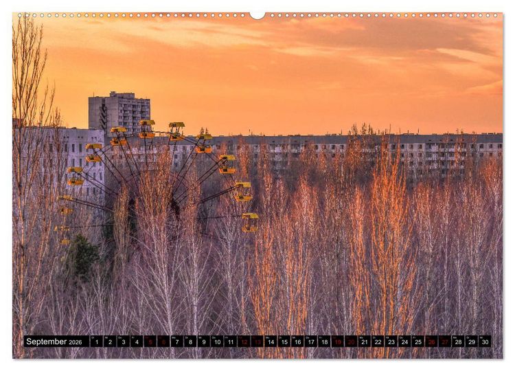 Produktbild: Tschernobyl - Prypjat - Die radioaktive Geisterstadt (Wandkalender 2026 DIN A2 quer), CALVENDO Monatskalender
