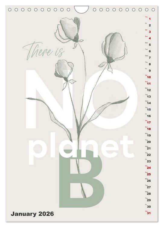 Produktbild: Love your planet (Wall Calendar 2026 DIN A4 portrait), CALVENDO 12 Month Wall Calendar