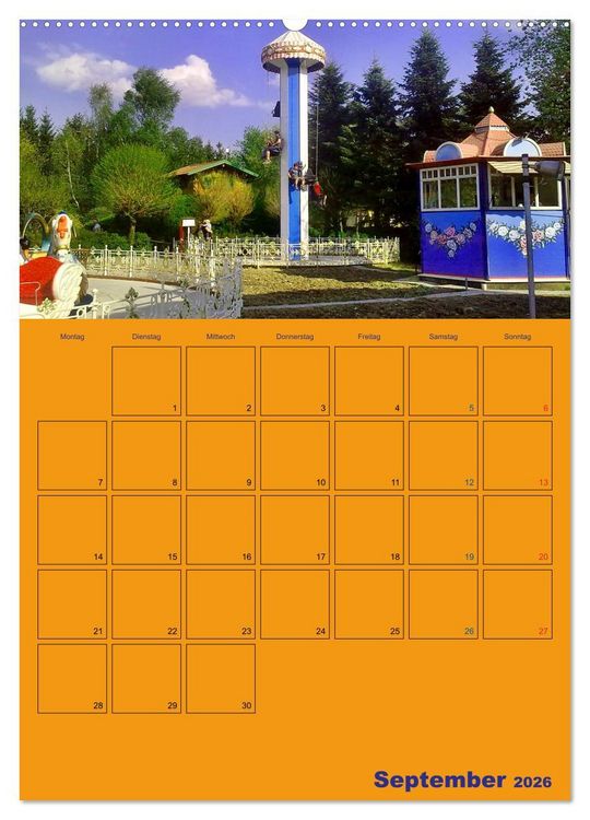 Produktbild: Freizeitparkmomente / Planer (Wandkalender 2026 DIN A2 hoch), CALVENDO Monatskalender