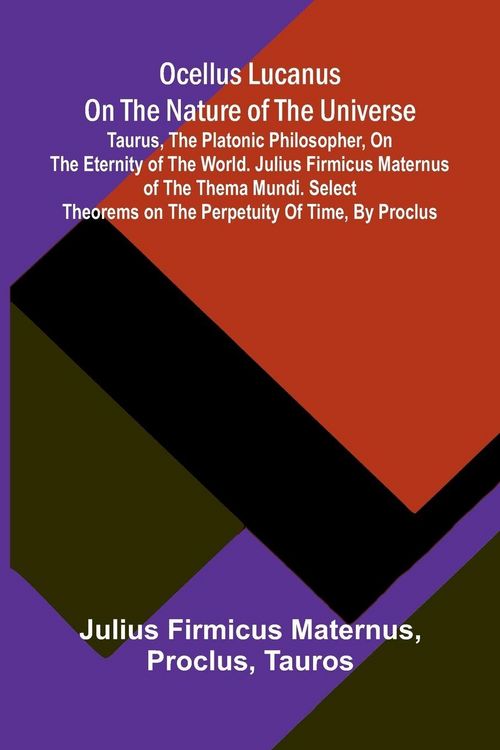 Produktbild: Ocellus Lucanus on the nature of the universe