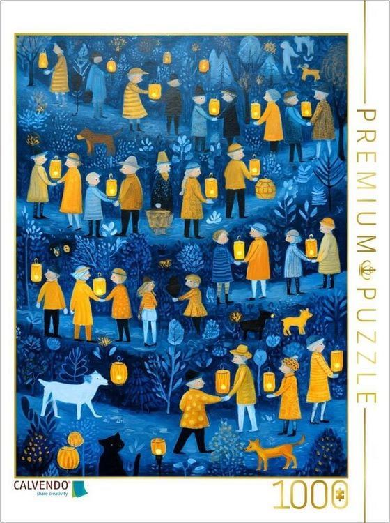 Produktbild: CALVENDO Puzzle Ein Motiv aus dem Kalender "Folk Art Seasons" | 1000 Teile Lege-Gr&ouml;&szlig;e 64x48cm Foto-Puzzle f&uuml;r gl&uuml;ckliche Stunden
