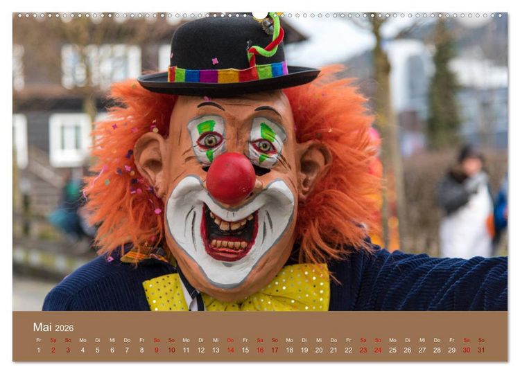 Produktbild: S ganz Johr Fasnacht (Wandkalender 2026 DIN A2 quer), CALVENDO Monatskalender