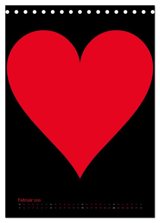 Produktbild: Foto- und Bastelkalender "LIEBE" in der Farbe Schwarz (Tischkalender 2026 DIN A5 hoch), CALVENDO Monatskalender