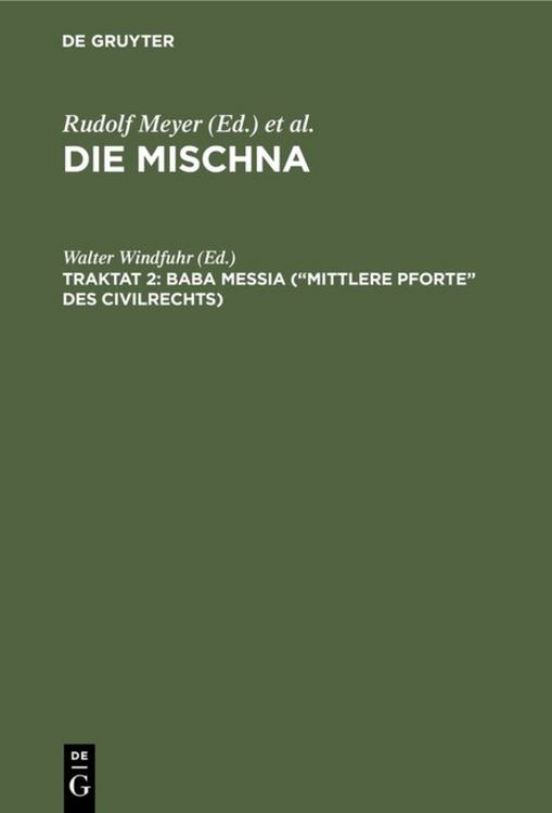 Produktbild: Baba me&szlig;ia (&ldquo;Mittlere Pforte&rdquo; des Civilrechts)