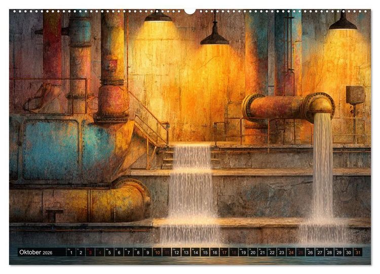 Produktbild: Die faszinierende Welt der industriellen &Auml;sthetik (Wandkalender 2026 DIN A2 quer), CALVENDO Monatskalender