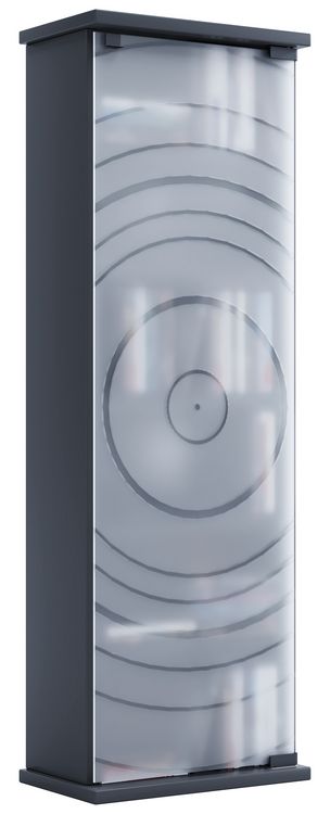 Produktbild: Holz CD DVD Stand Regal Schrank Glast&uuml;r Tilano M