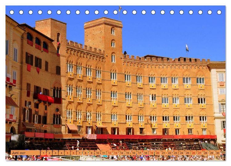 Produktbild: Siena - Stadt des legend&auml;ren Palio (Tischkalender 2027 DIN A5 quer), CALVENDO Monatskalender