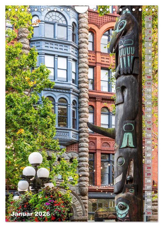 Produktbild: SEATTLE Imposante Stadt- und Naturimpressionen (Wandkalender 2026 DIN A4 hoch), CALVENDO Monatskalender