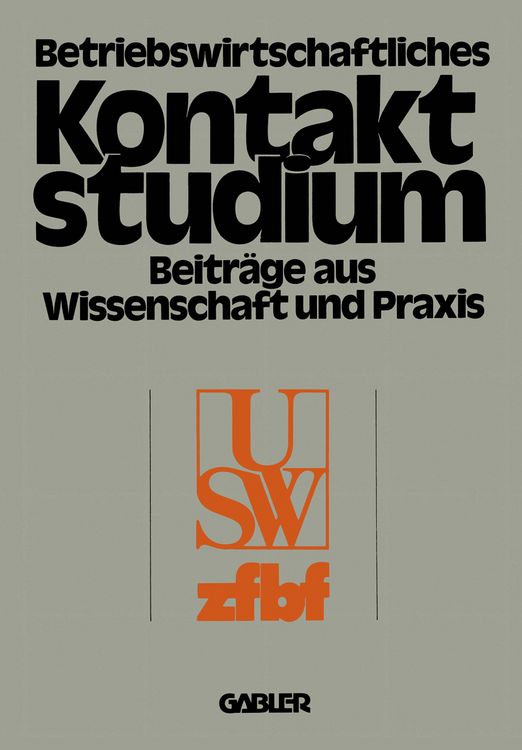 Produktbild: Betriebswirtschaftliches Kontaktstudium