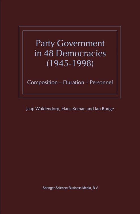 Produktbild: Party Government in 48 Democracies (1945&ndash;1998)