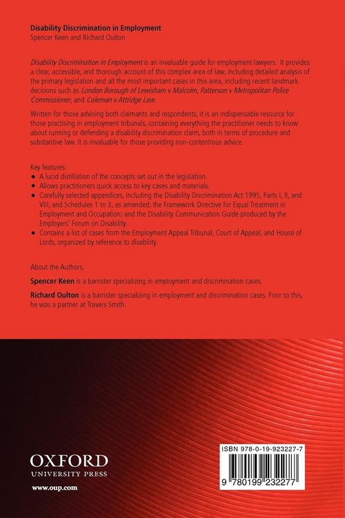 Produktbild: Disability Discrimination in Employment