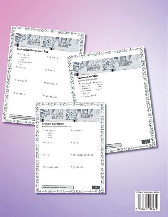 Produktbild: MathFlare - Math Workbook 7th Grade