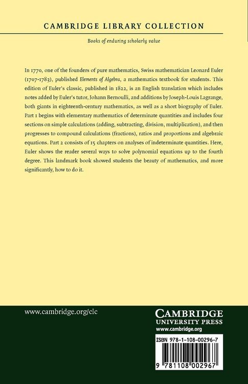 Produktbild: Elements of Algebra