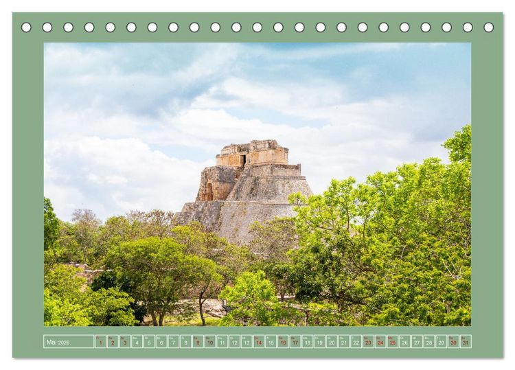 Produktbild: Maya Ruinen Mexiko (Tischkalender 2026 DIN A5 quer), CALVENDO Monatskalender